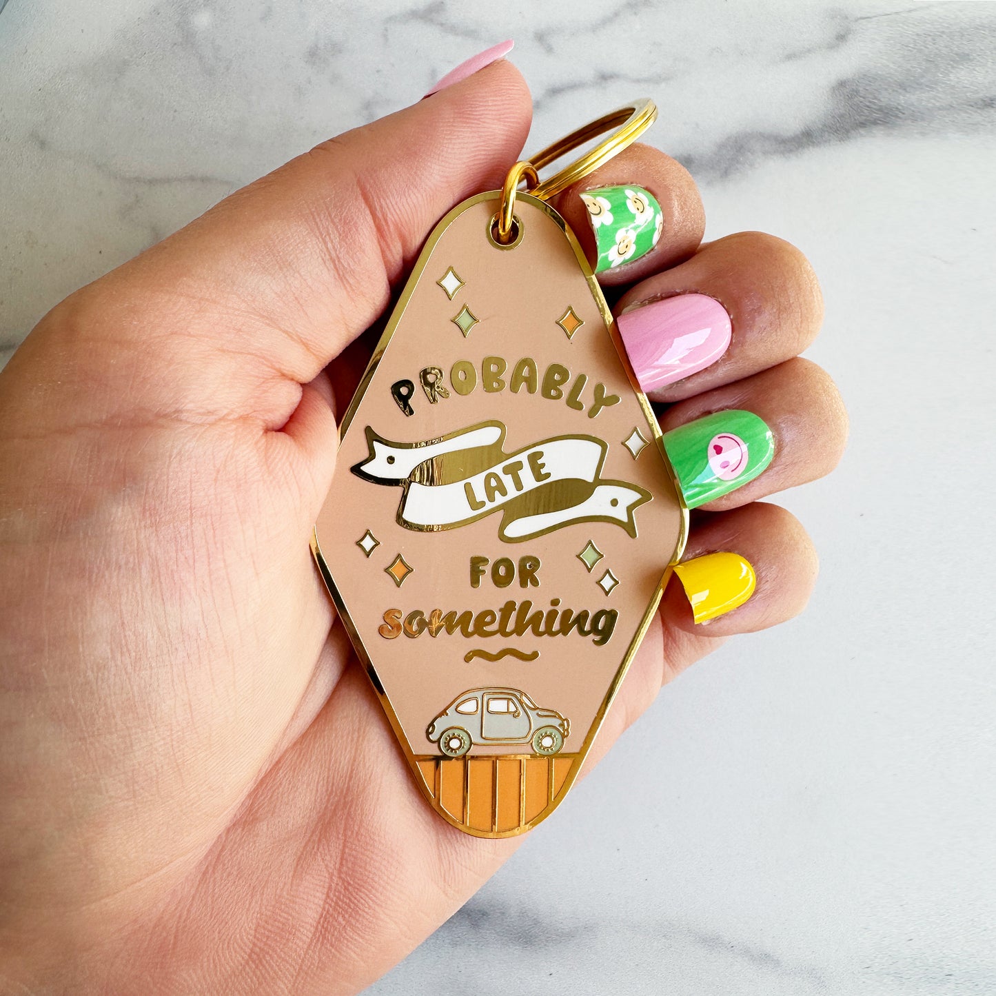 PROBABLY LATE MOTEL KEYCHAIN