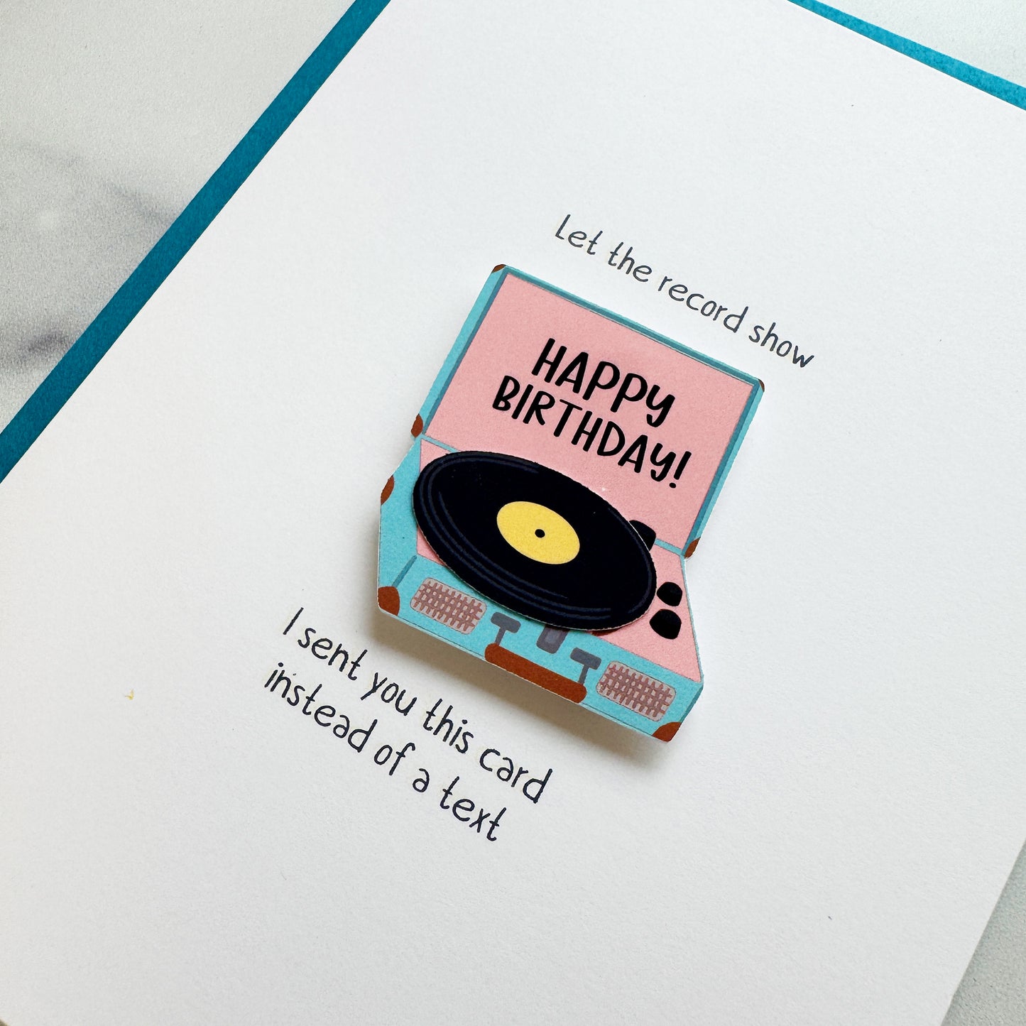 Funny Record Birthday Card | Handmade