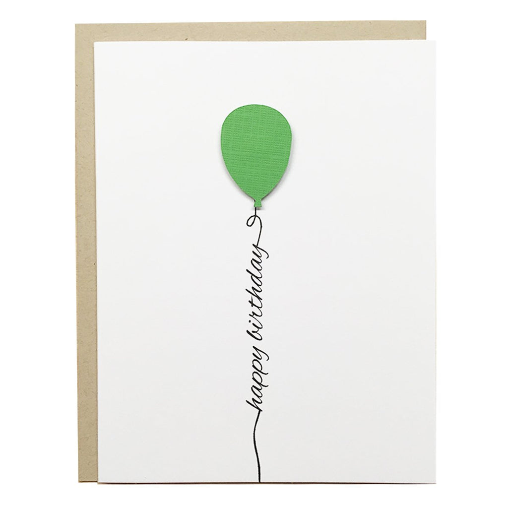GREEN BALLOON HAPPY BIRTHDAY