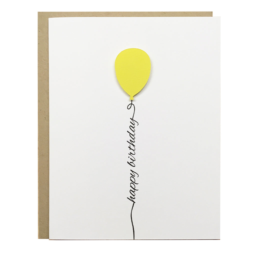 YELLOW BIRTHDAY BALLOON