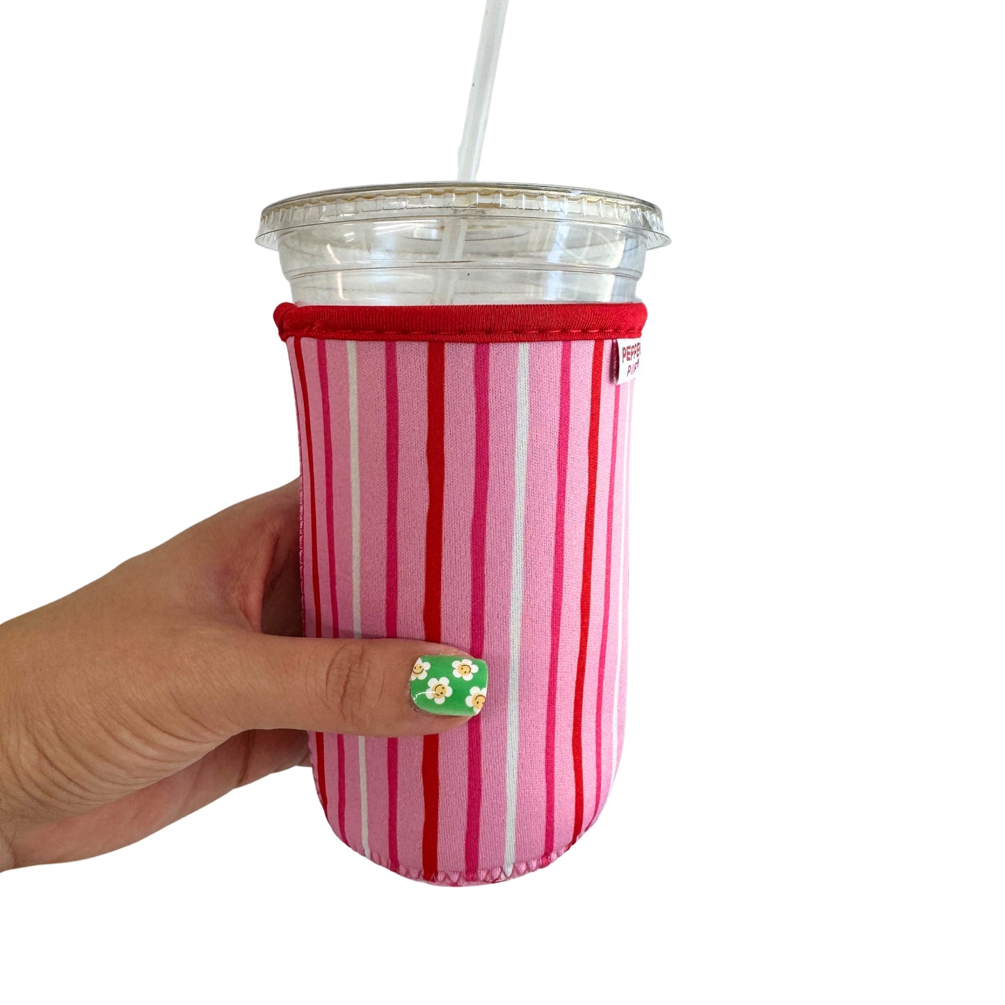 Pink Stripe Coffee Sleeve