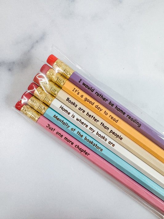 Bookish Pencils | Pack of 6