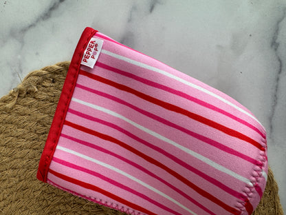Pink Stripe Coffee Sleeve