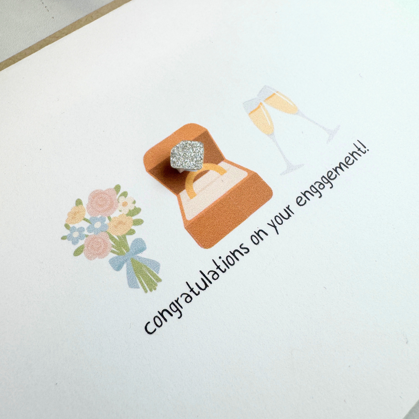 Engagement Congratulations Card | Handmade