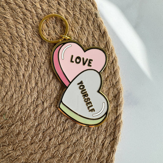 Love Yourself Enamel Keychain | WHOLESALE