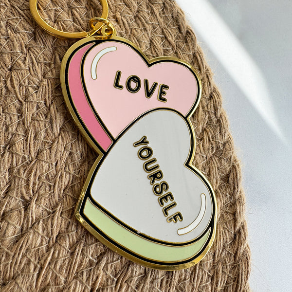 Love Yourself Enamel Keychain