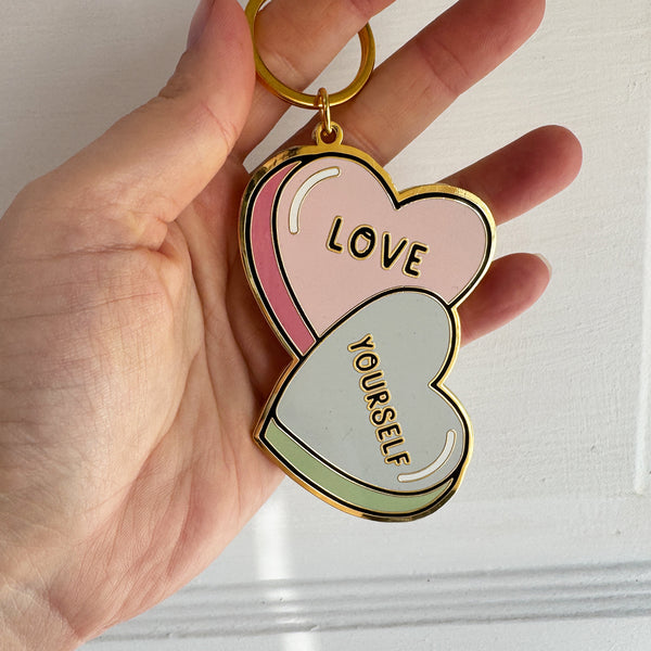 Love Yourself Enamel Keychain