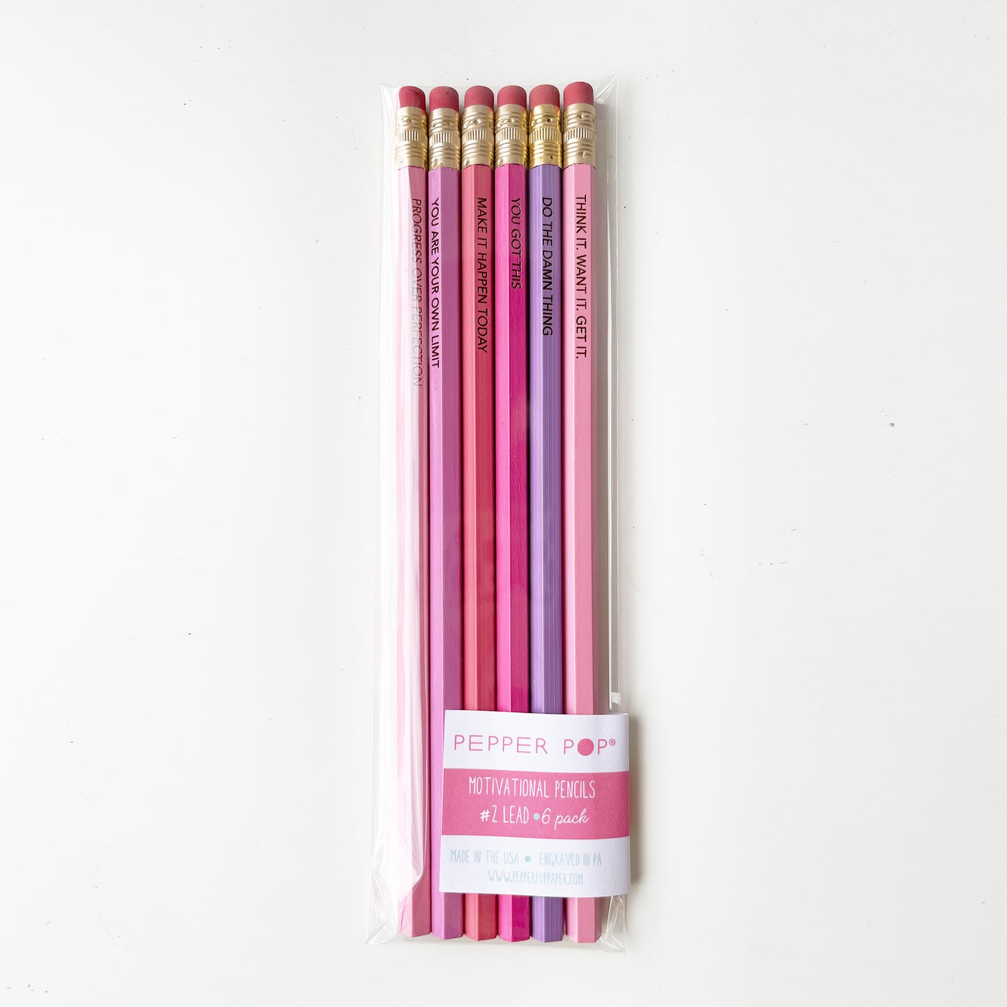 Motivational Quotes Pencils | Pack of 6