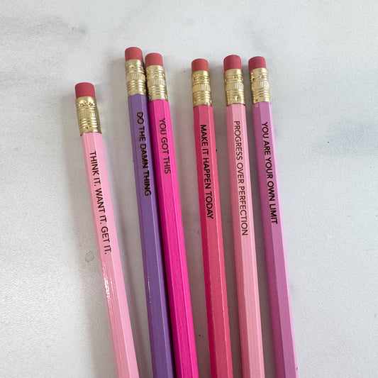 Motivational Quotes Pencils | Pack of 6