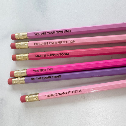 Motivational Quotes Pencils | Pack of 6