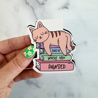 This is Where You Pawsed | Magnetic Bookmark