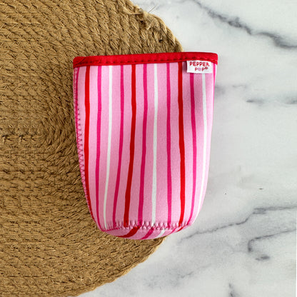 Pink Stripe Coffee Sleeve