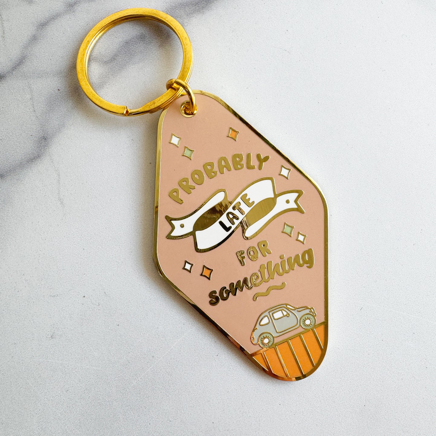 PROBABLY LATE MOTEL KEYCHAIN