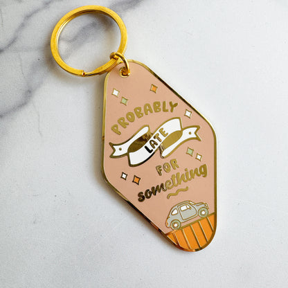 PROBABLY LATE MOTEL KEYCHAIN