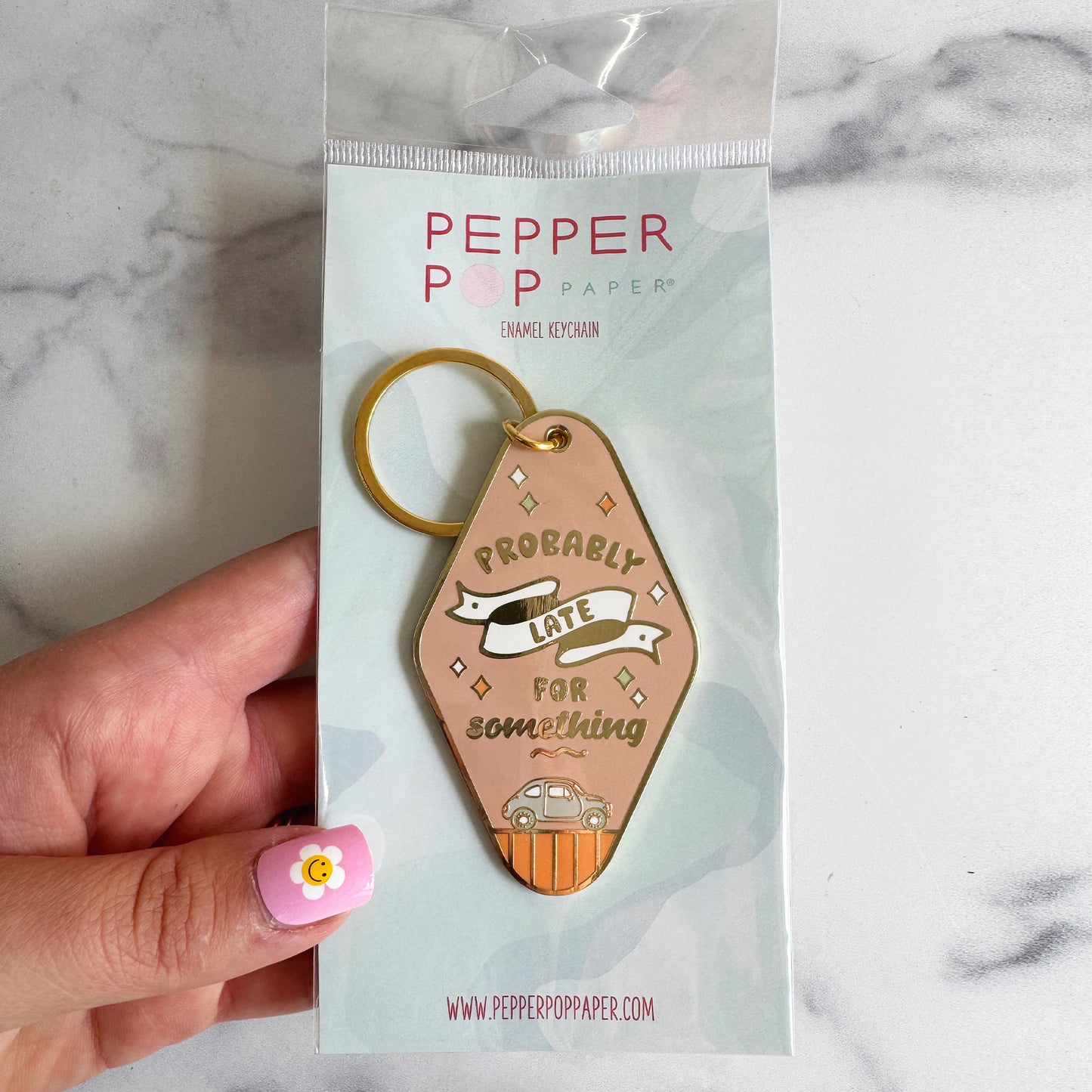 PROBABLY LATE MOTEL KEYCHAIN