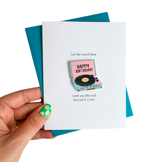 Funny Record Birthday Card | Handmade