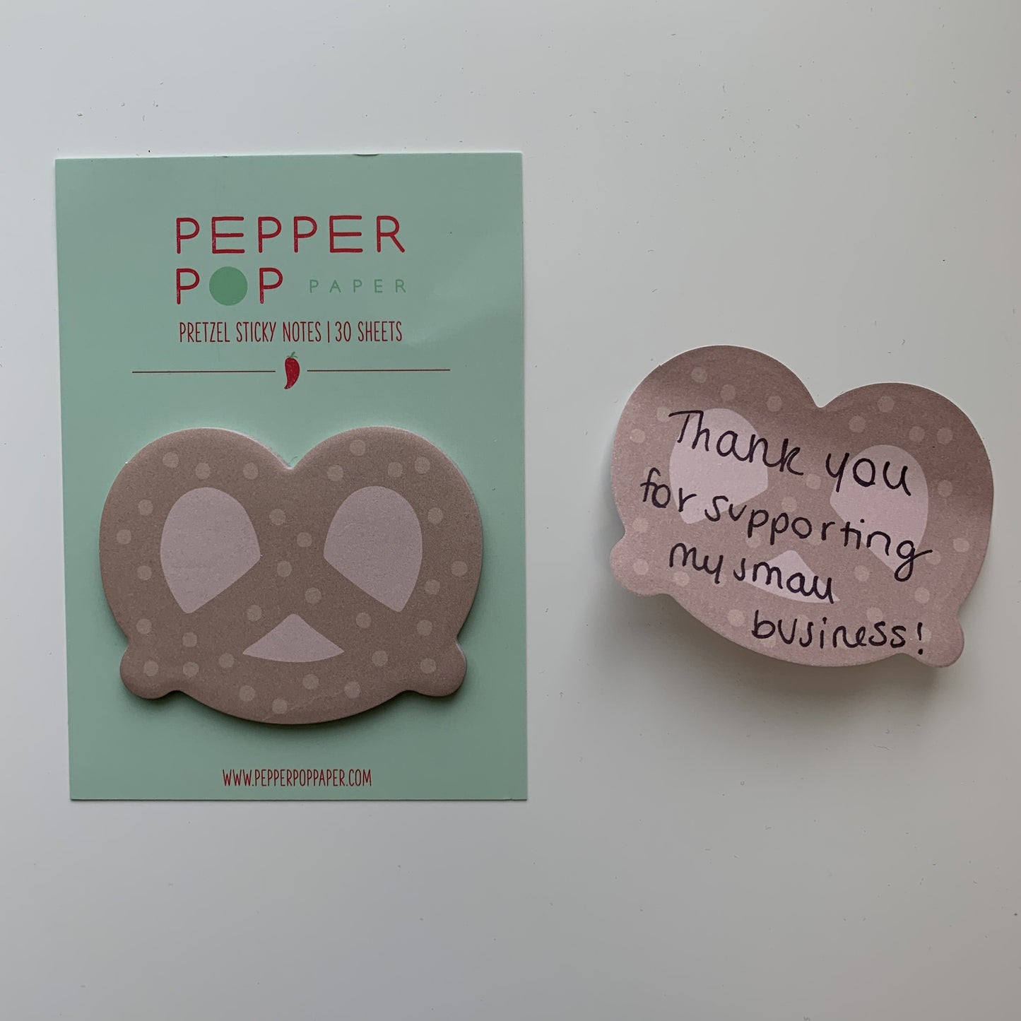 Pretzel Sticky Notes