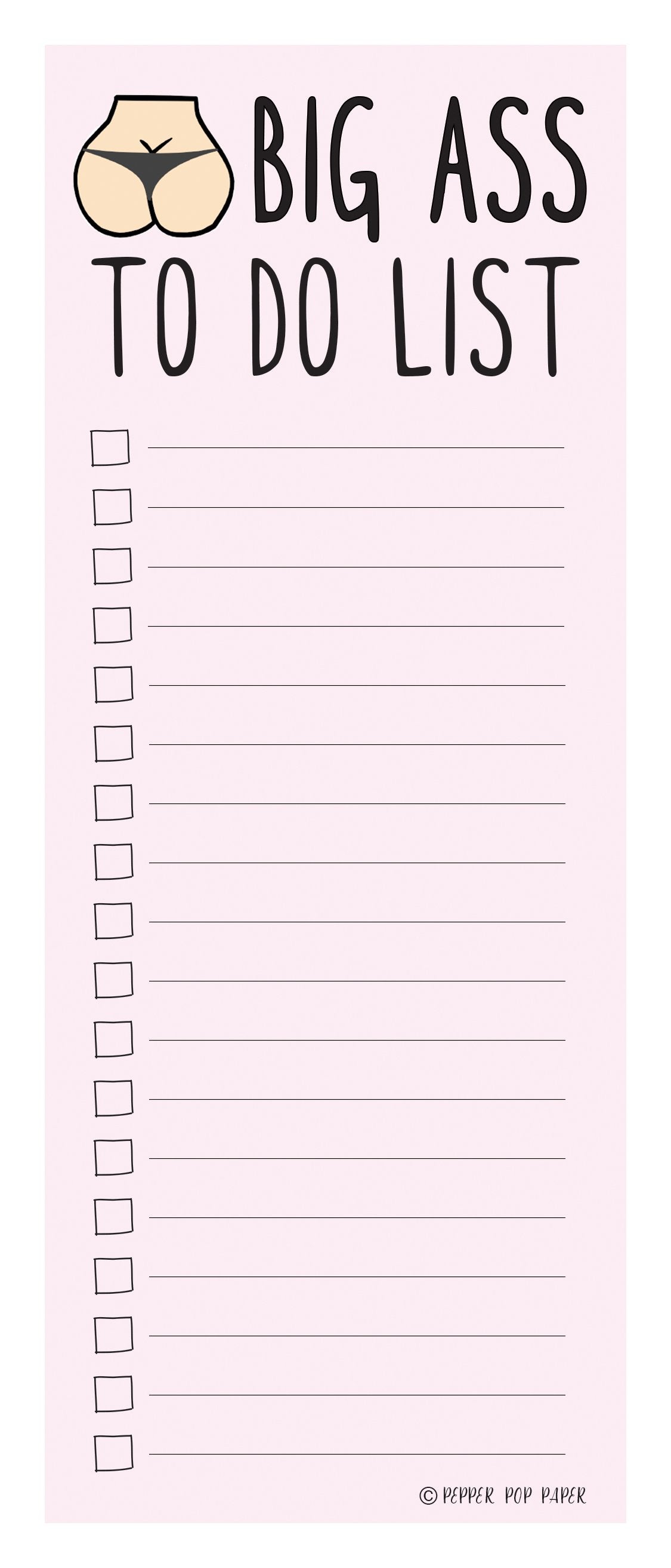 BIG ASS TO DO LIST | Notepad