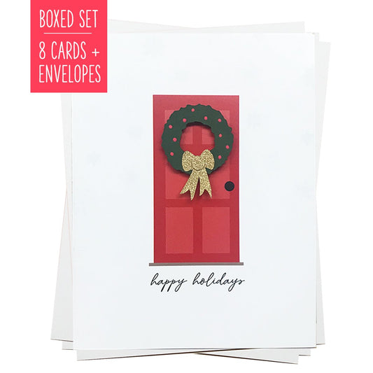 HAPPY HOLIDAYS FRONT DOOR | Boxed Set of 8