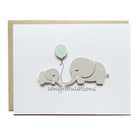 ELEPHANT BABY SHOWER - BLUE BALLOON