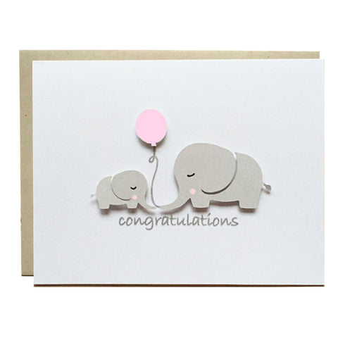 ELEPHANT BABY SHOWER - PINK BALLOON