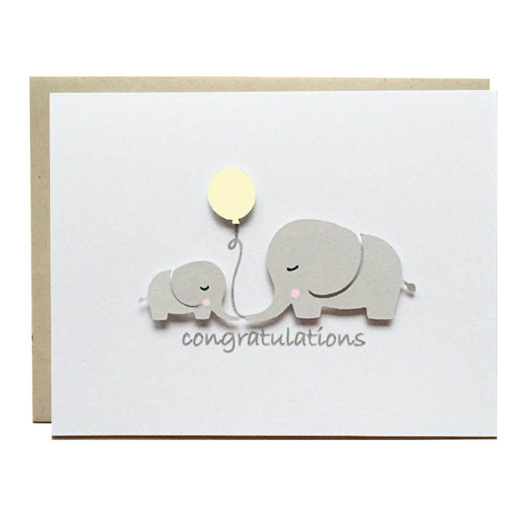 ELEPHANT BABY SHOWER - YELLOW BALLOON