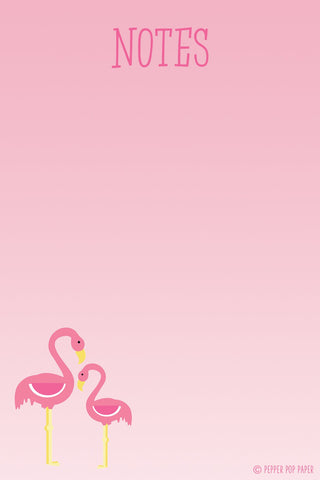 Flamingos Blank Notepad