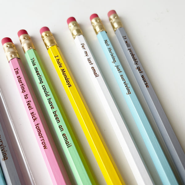 Funny Workplace Pencils | #2 Lead Pencil | Pack of 6