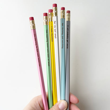 Funny Workplace Pencils | #2 Lead Pencil | Pack of 6