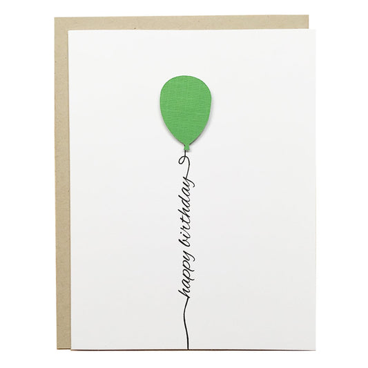GREEN BALLOON HAPPY BIRTHDAY