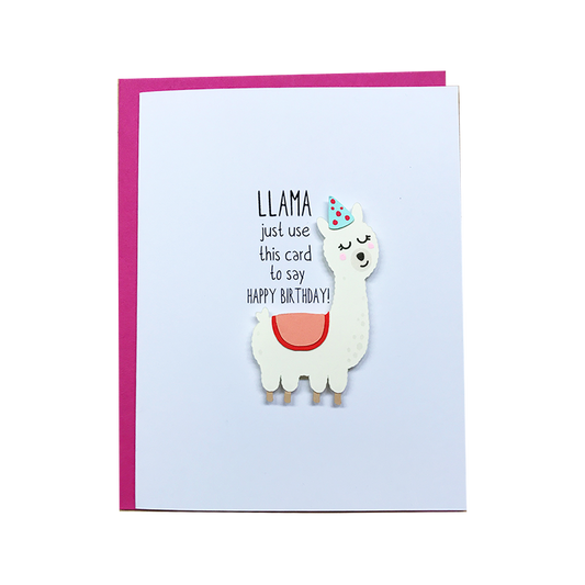 LLAMA BIRTHDAY CARD