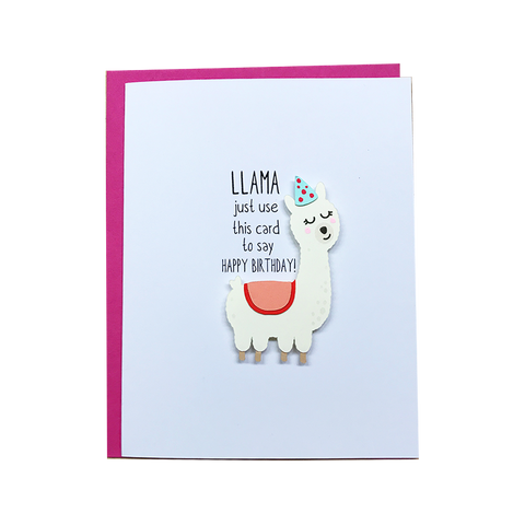 LLAMA BIRTHDAY CARD