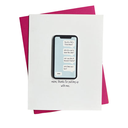 FUNNY TEXT MOM CARD