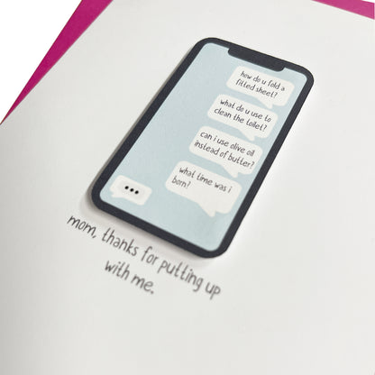 FUNNY TEXT MOM CARD