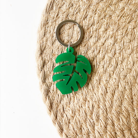 Monstera Keychain