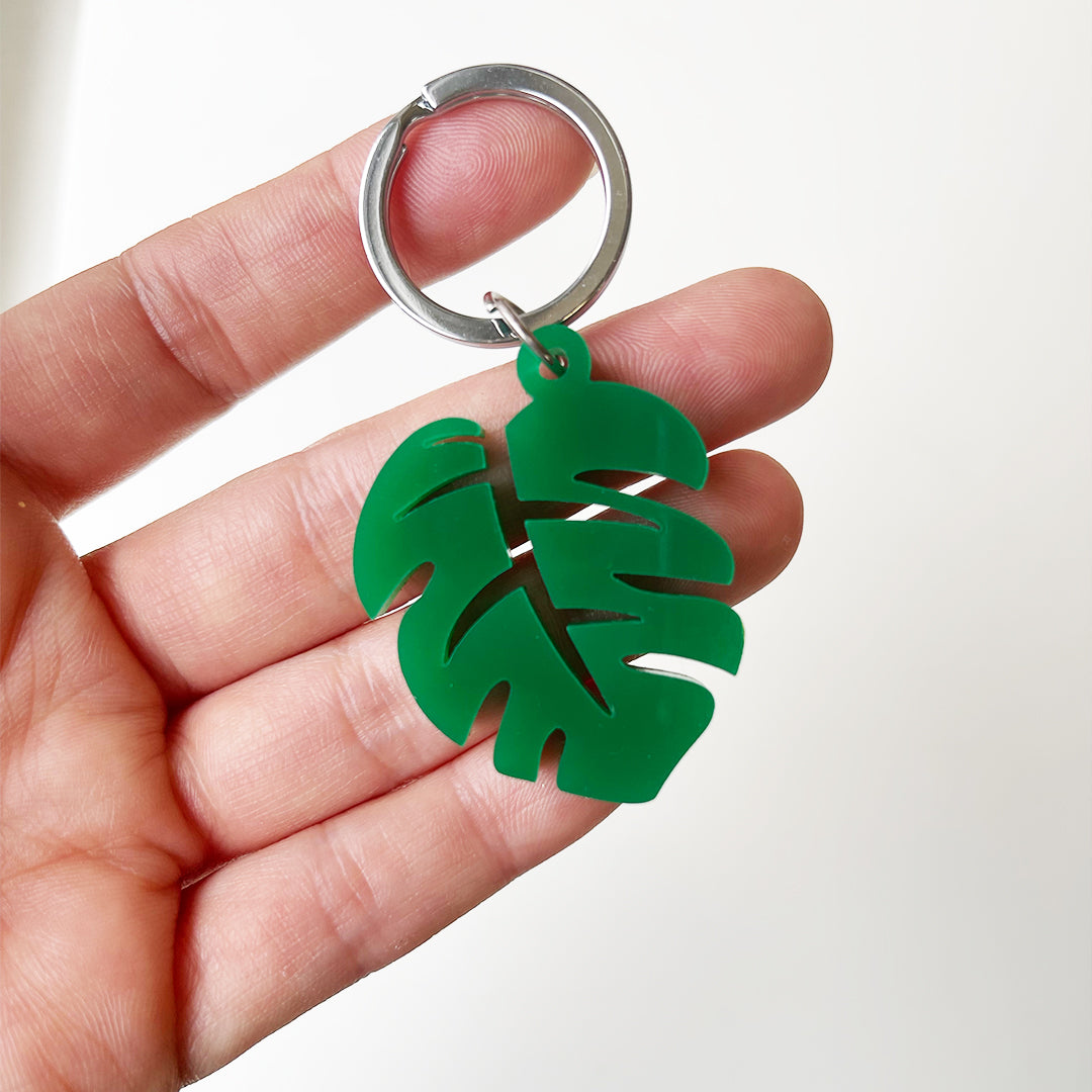 Monstera Keychain