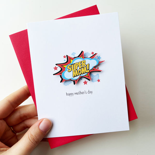 SUPER MOM MOTHER'S DAY CARD