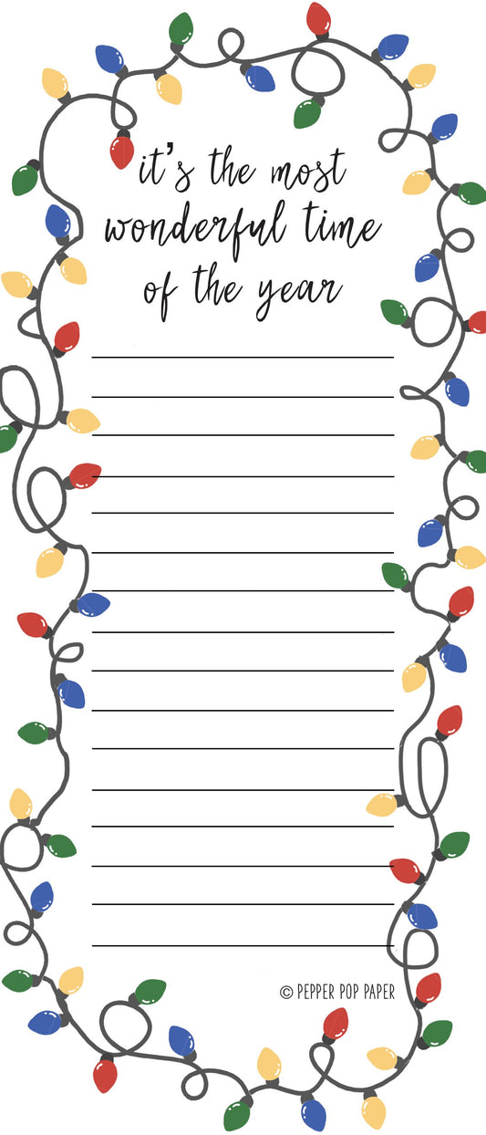 IT'S THE MOST WONDERFUL TIME CHRISTMAS LIST | Notepad