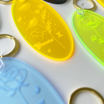 Zodiac Sign Keychain
